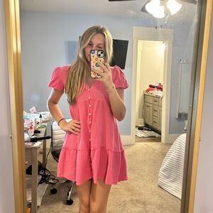Fourteen & 9th Pink Flowy Mini Dress